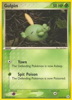 Gulpin card in English