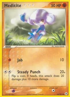 Meditite card in English