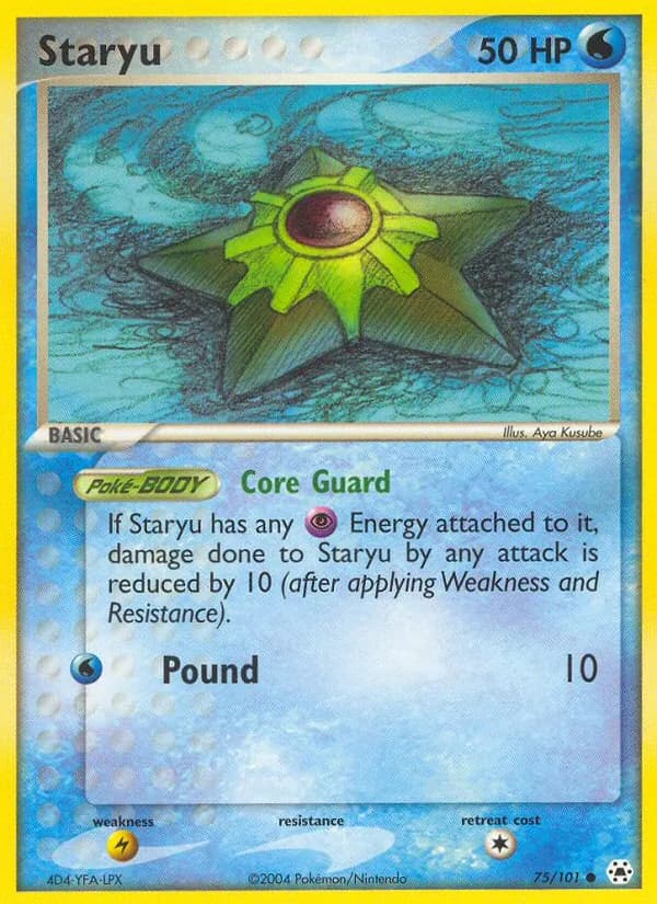 Staryu card in English