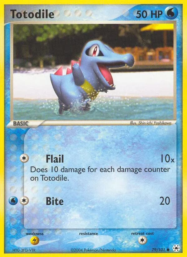 Totodile card in English