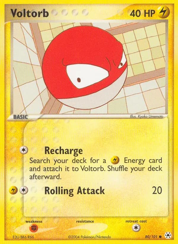 Voltorb card in English