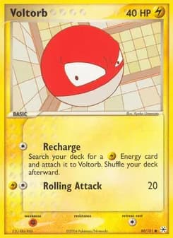 Voltorb card in English