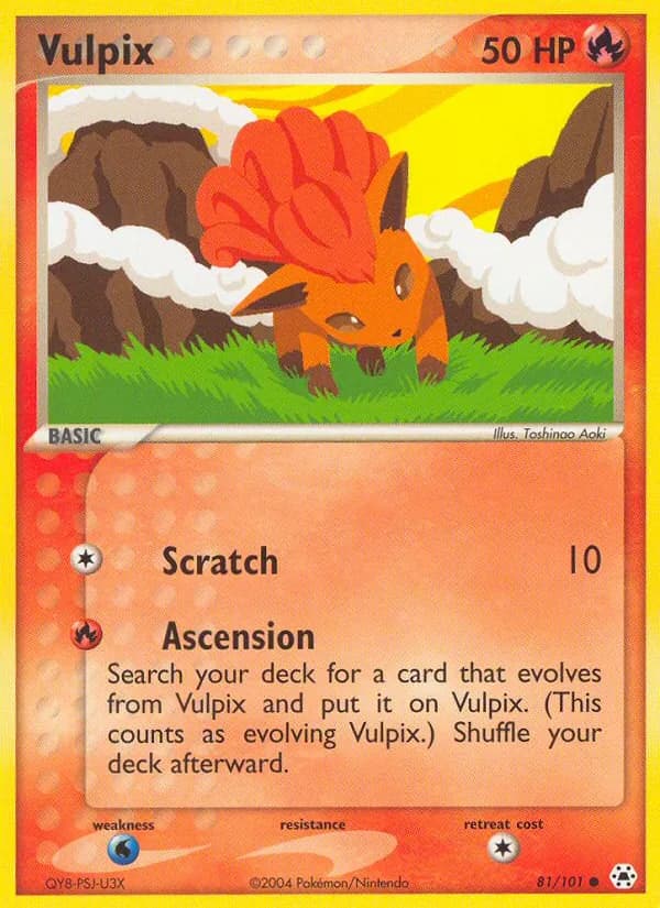 Vulpix card in English