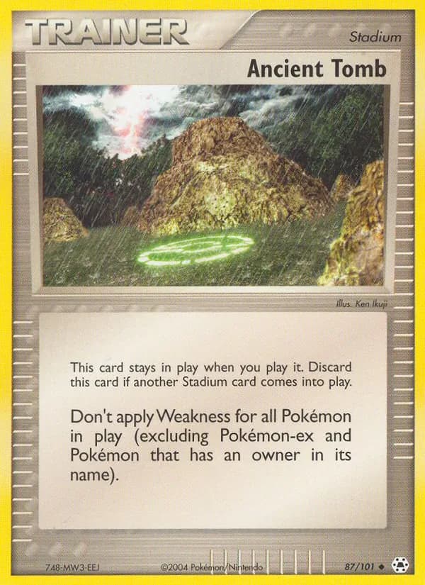 Ancient Tomb card in English