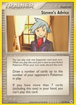 Steven's Advice card in English