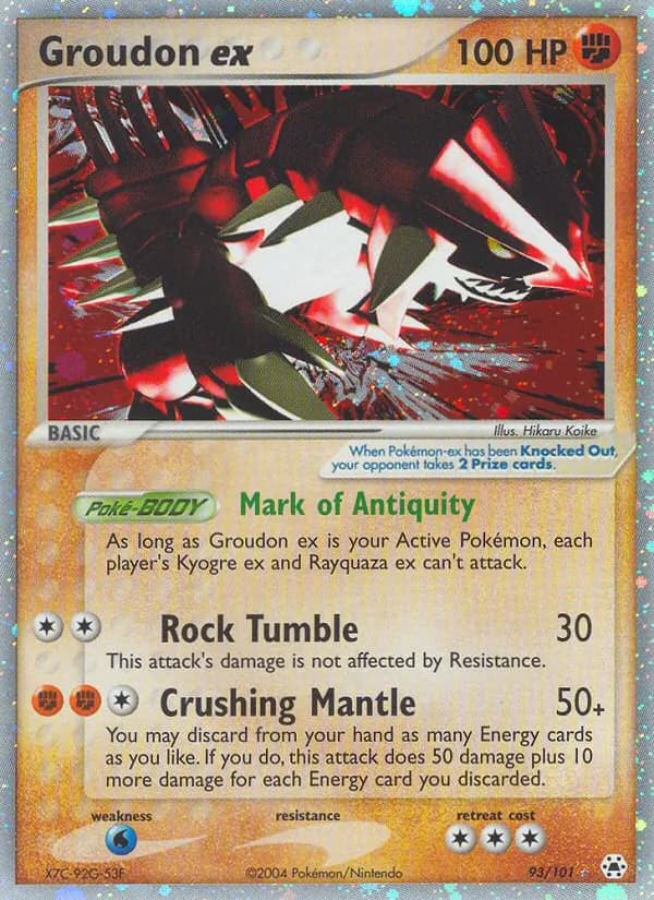 Groudon ex card in English