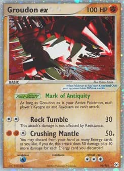 Groudon ex card in English