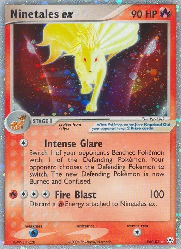Ninetales ex card in English