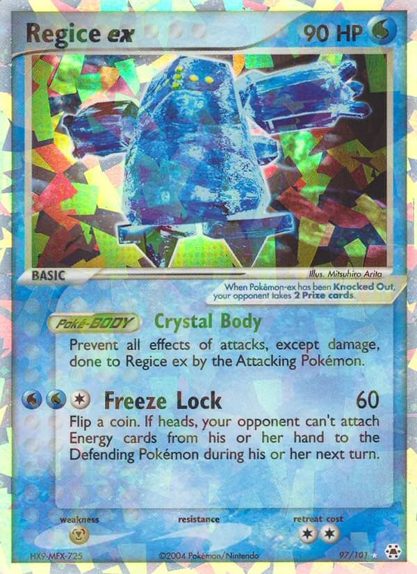 Regice ex card in English