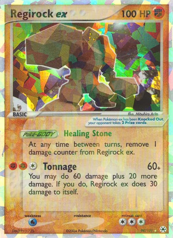 Regirock ex card in English