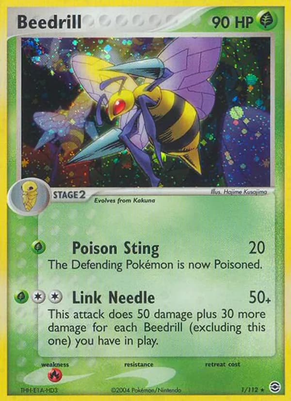 Beedrill card in English
