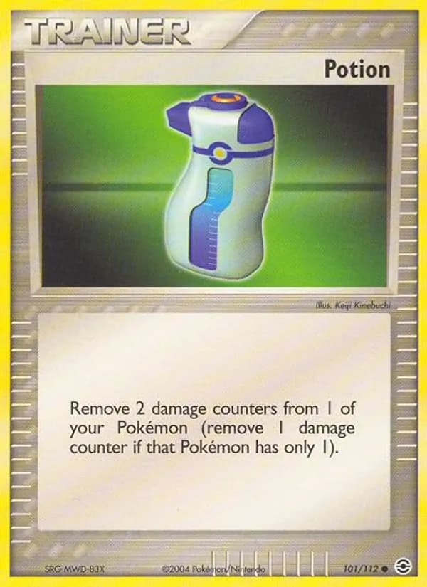 Potion card in English