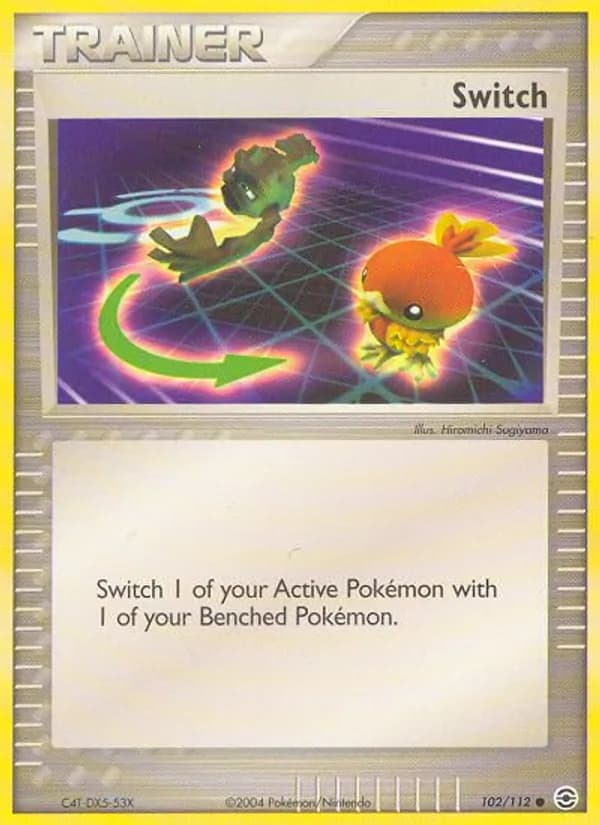 Switch card in English