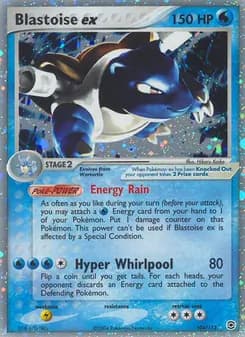 Blastoise ex card in English