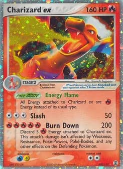 Charizard ex card in English