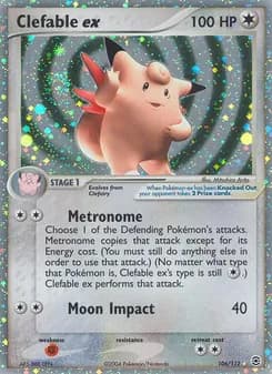 Clefable ex card in English