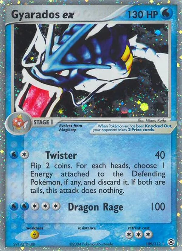 Gyarados ex card in English