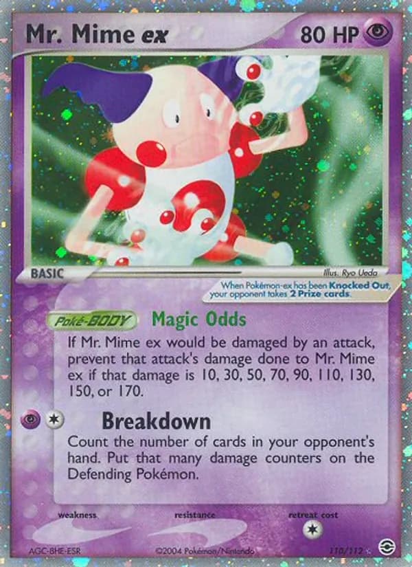 Mr. Mime ex card in English