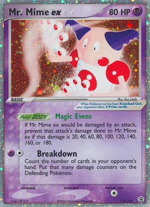 Mr. Mime ex card in English