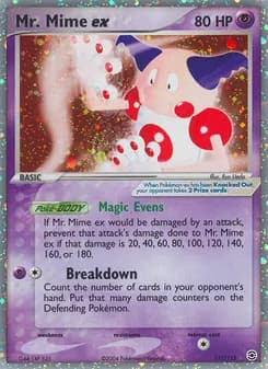 Mr. Mime ex card in English