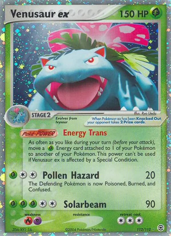 Venusaur ex card in English