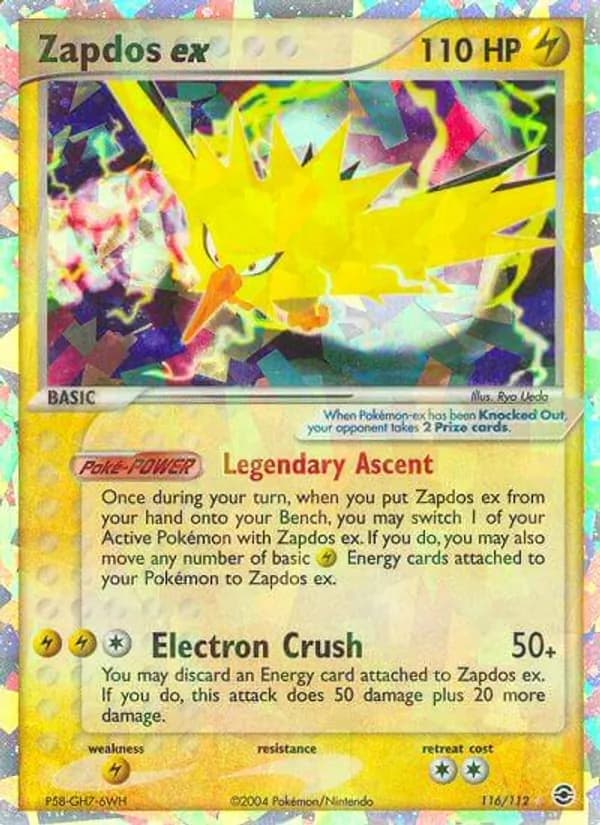 Zapdos ex card in English