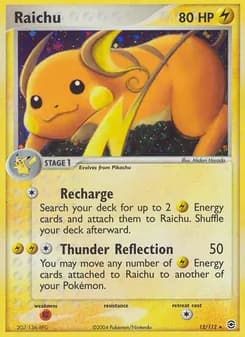 Raichu card in English