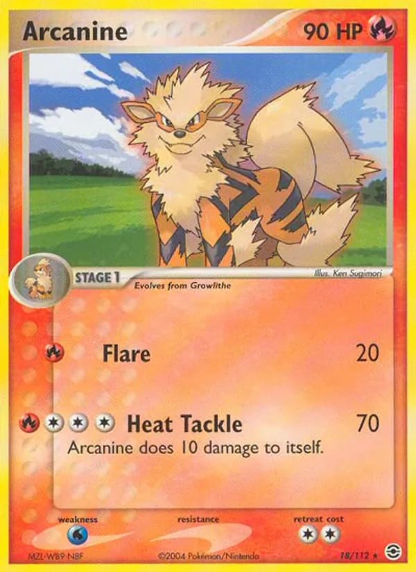 Arcanine card in English