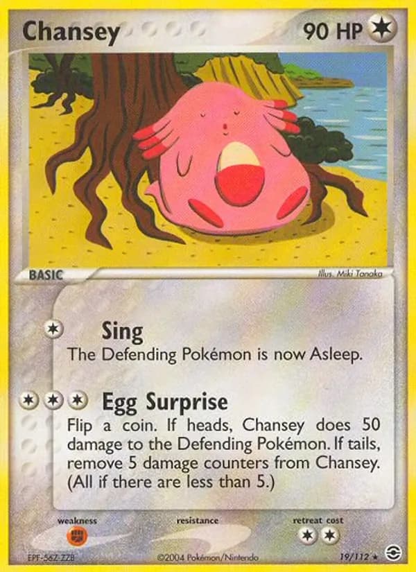 Chansey card in English