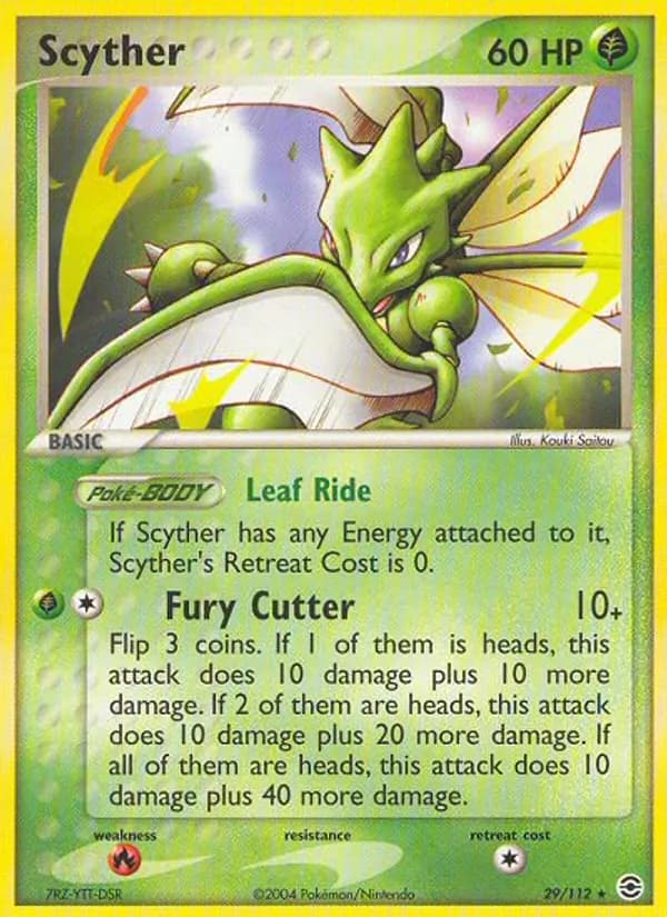 Scyther card in English