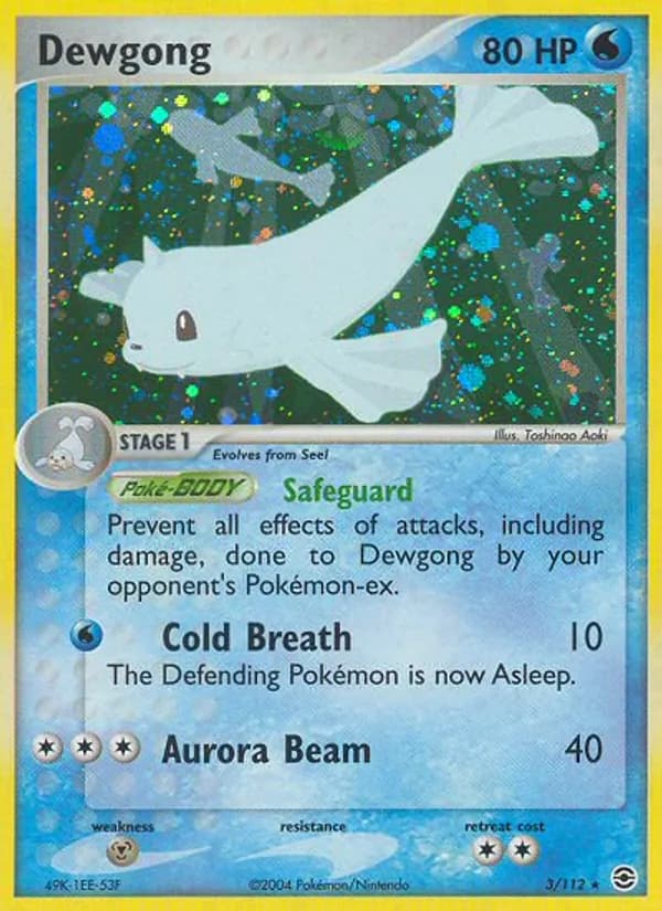 Dewgong card in English