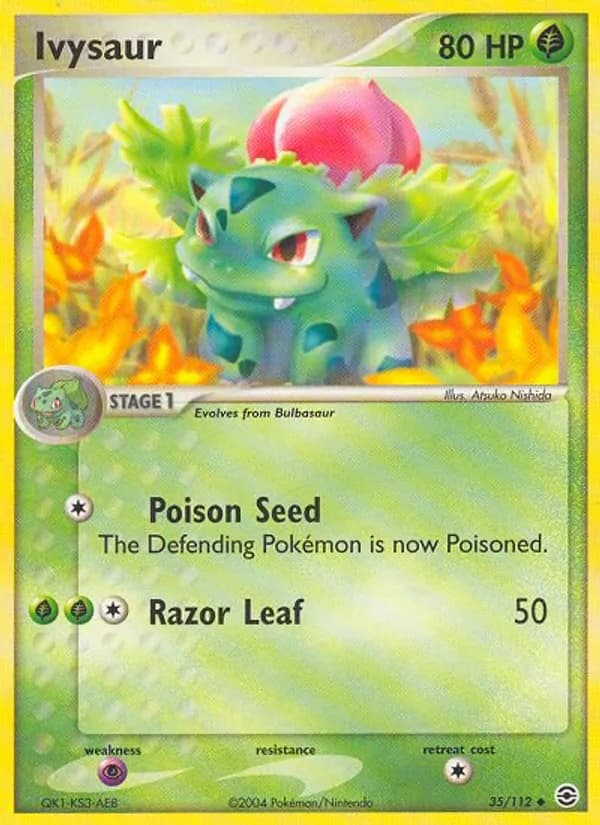 Ivysaur card in English