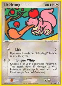 Lickitung card in English