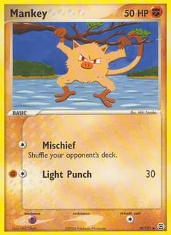 Mankey card in English
