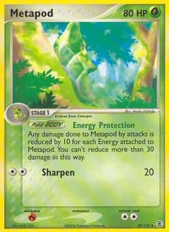 Metapod card in English