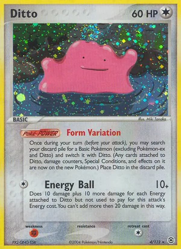 Ditto card in English