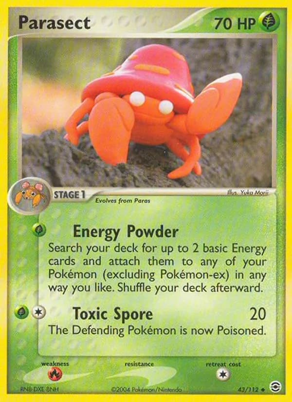 Parasect card in English