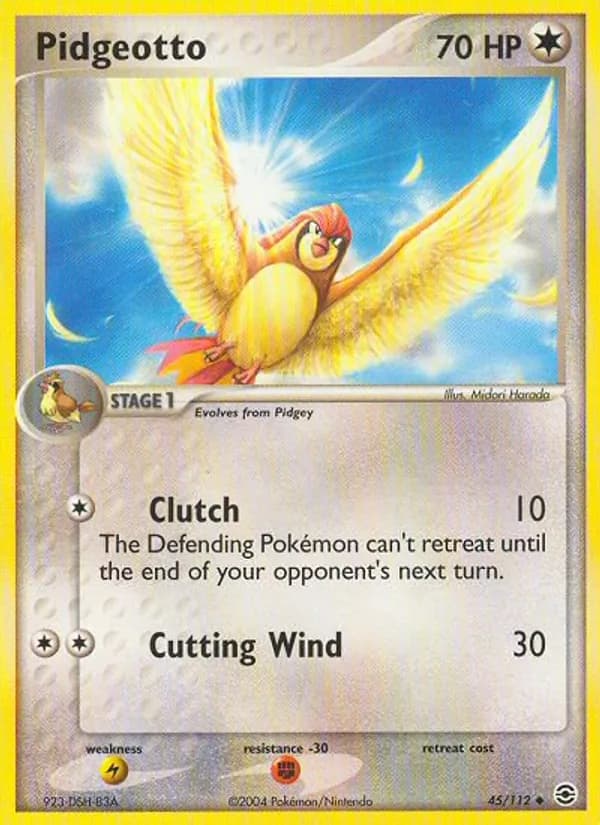 Pidgeotto card in English