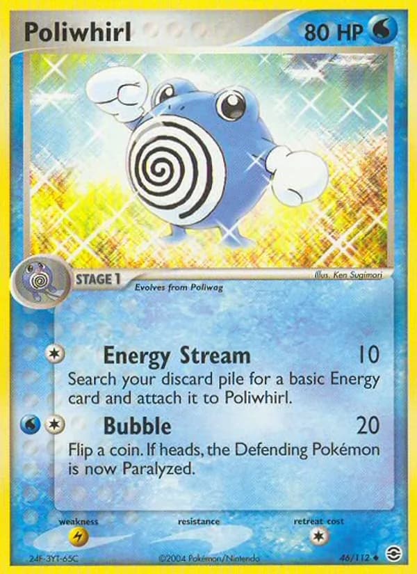 Poliwhirl card in English