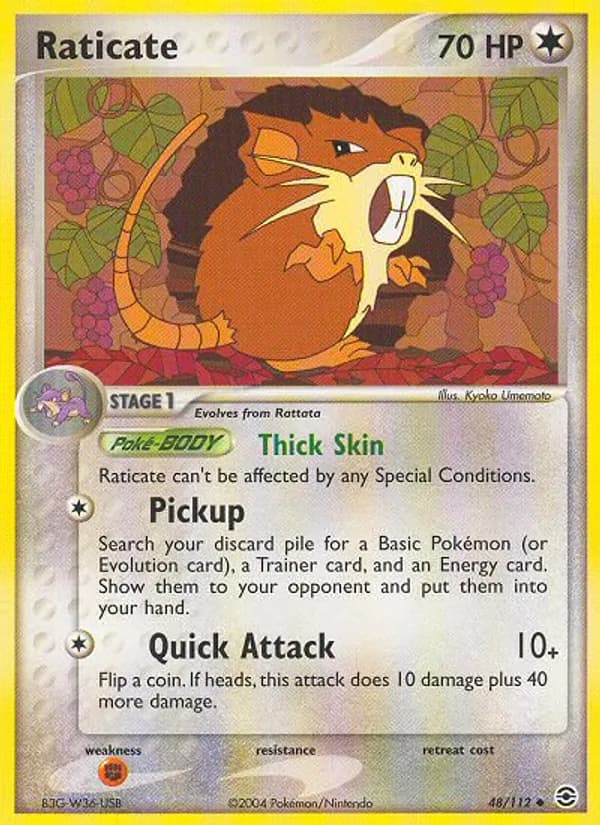 Raticate card in English