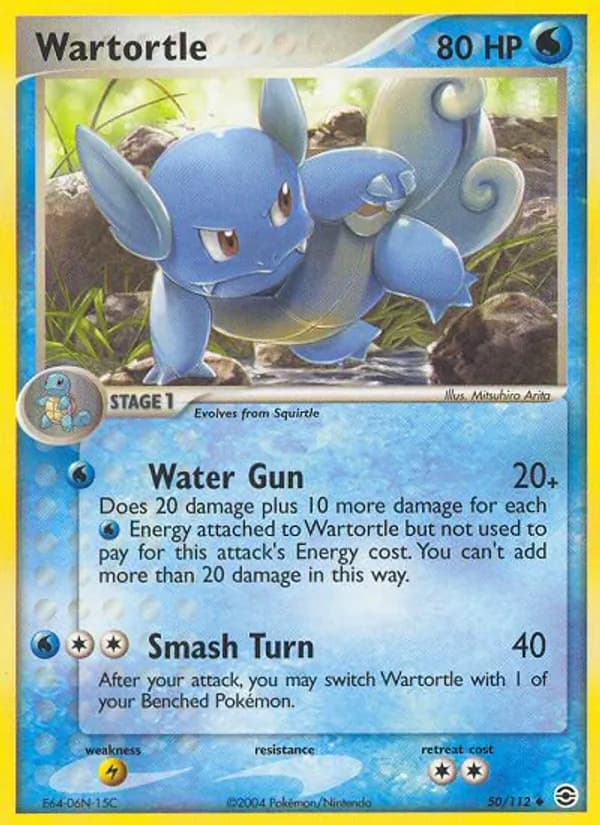 Wartortle card in English