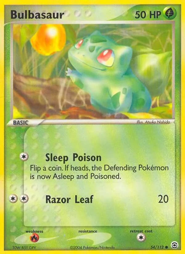 Bulbasaur card in English