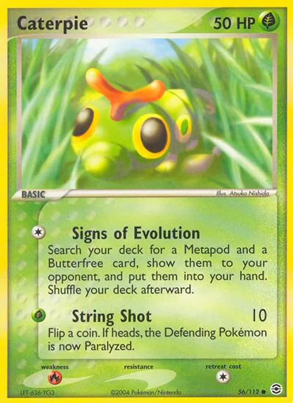 Caterpie card in English