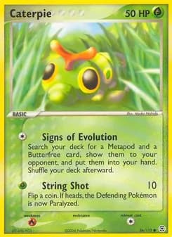 Caterpie card in English