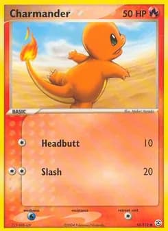 Charmander card in English
