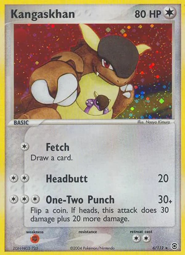 Kangaskhan card in English