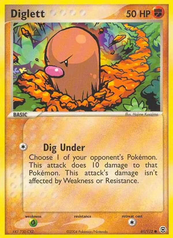 Diglett card in English