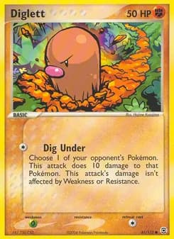 Diglett card in English