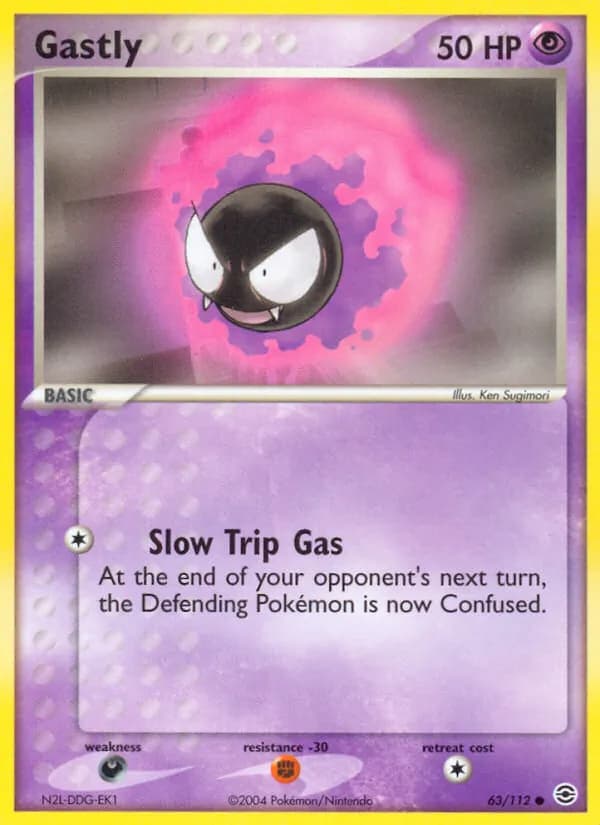 Gastly card in English
