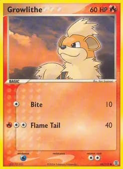 Growlithe card in English